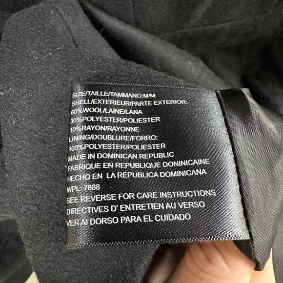 Michael Kors Pea Coat Womens Medium Black Wool Long - Picture 9 of 9